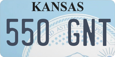 KS license plate 550GNT