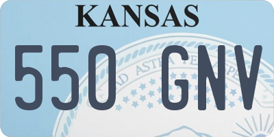 KS license plate 550GNV