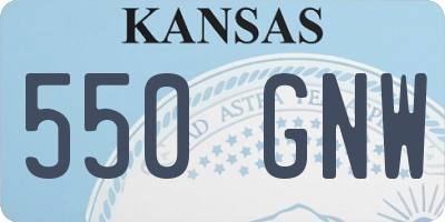 KS license plate 550GNW