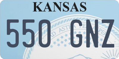 KS license plate 550GNZ
