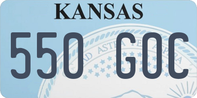 KS license plate 550GOC