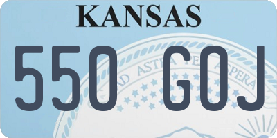 KS license plate 550GOJ