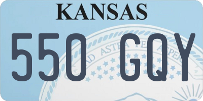 KS license plate 550GQY