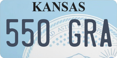 KS license plate 550GRA