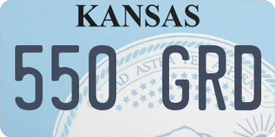 KS license plate 550GRD