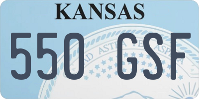 KS license plate 550GSF
