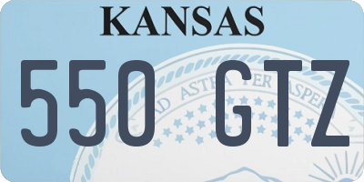 KS license plate 550GTZ