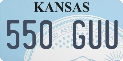 KS license plate 550GUU