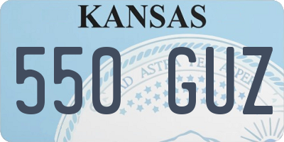 KS license plate 550GUZ
