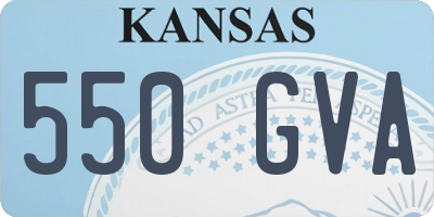 KS license plate 550GVA
