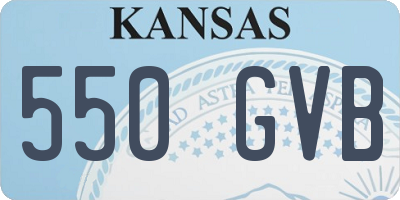 KS license plate 550GVB