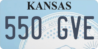 KS license plate 550GVE