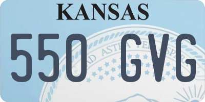 KS license plate 550GVG