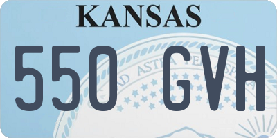 KS license plate 550GVH