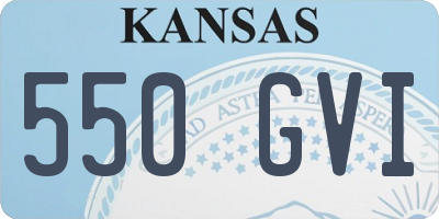 KS license plate 550GVI