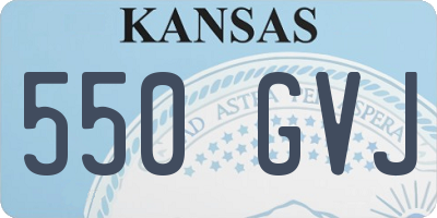 KS license plate 550GVJ