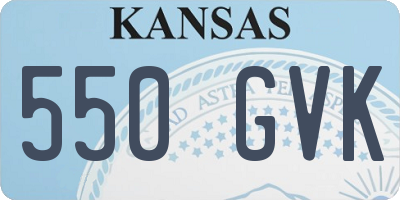 KS license plate 550GVK