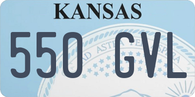 KS license plate 550GVL