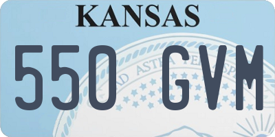 KS license plate 550GVM