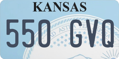 KS license plate 550GVQ