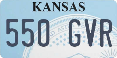 KS license plate 550GVR
