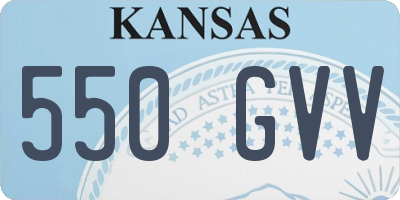 KS license plate 550GVV