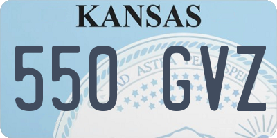 KS license plate 550GVZ