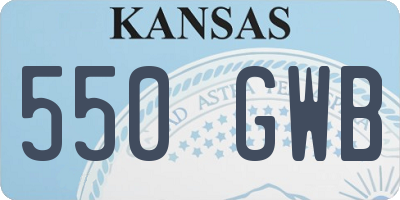 KS license plate 550GWB