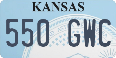 KS license plate 550GWC