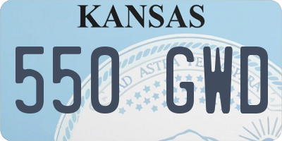 KS license plate 550GWD