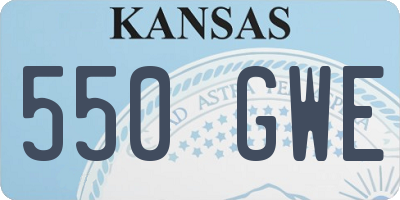 KS license plate 550GWE
