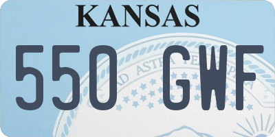 KS license plate 550GWF