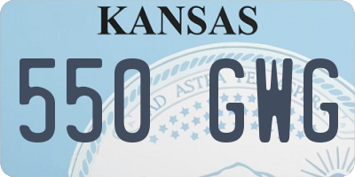 KS license plate 550GWG