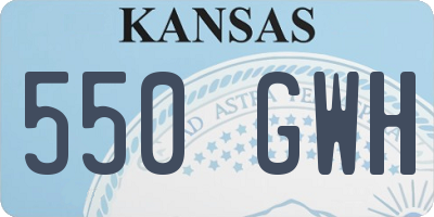 KS license plate 550GWH