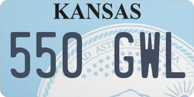 KS license plate 550GWL