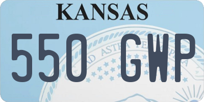 KS license plate 550GWP