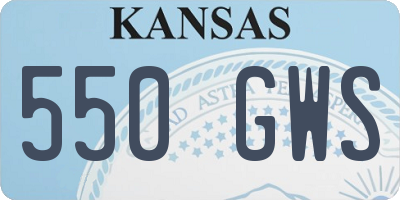 KS license plate 550GWS