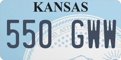 KS license plate 550GWW