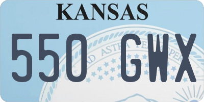 KS license plate 550GWX