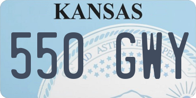 KS license plate 550GWY