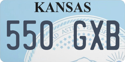 KS license plate 550GXB