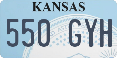KS license plate 550GYH