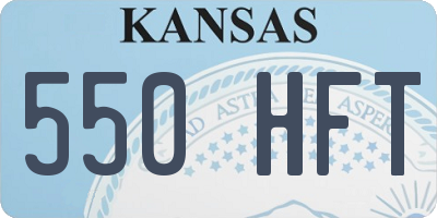 KS license plate 550HFT