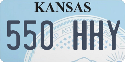 KS license plate 550HHY