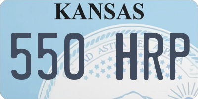 KS license plate 550HRP