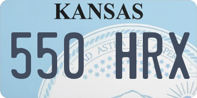 KS license plate 550HRX