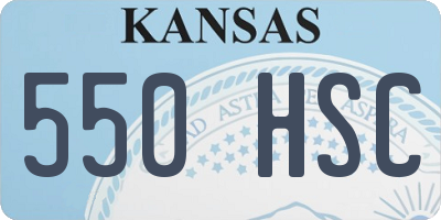 KS license plate 550HSC