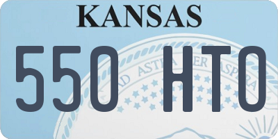 KS license plate 550HTO