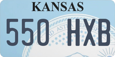 KS license plate 550HXB