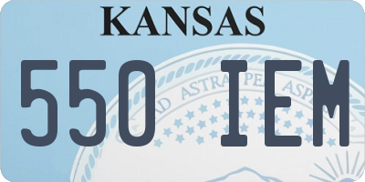KS license plate 550IEM
